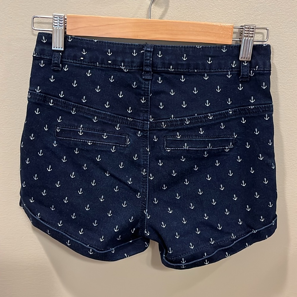 Almost Famous Navy White Shorts Anchor - Picture 3 of 5